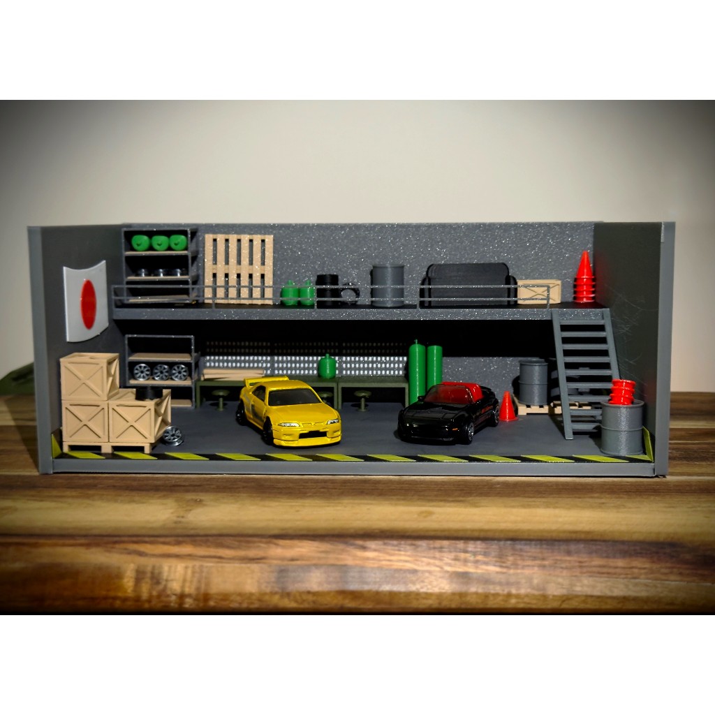 Garage Diorama HotWheel ตกแต่งตกแต่งห้อง