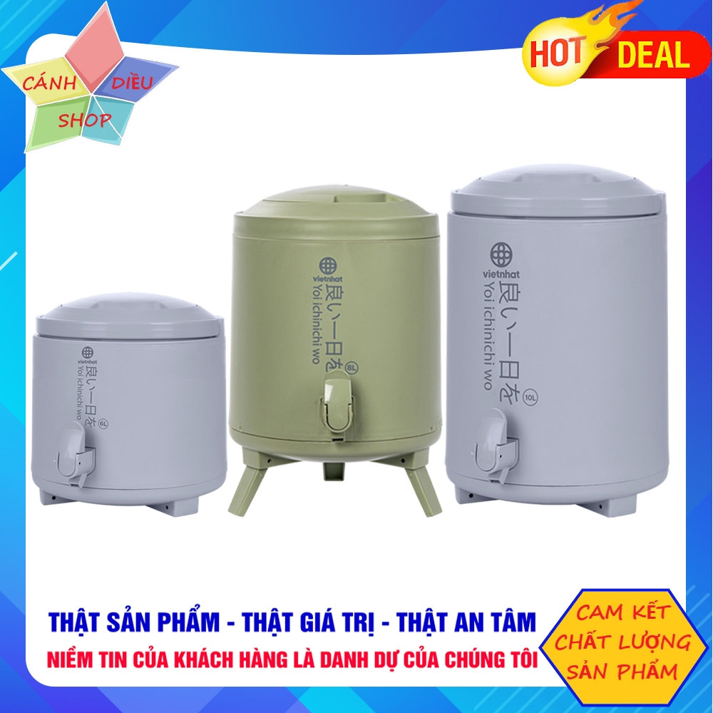 Viet Nhat Thermos Bottle 3946 - ความจุ 6L - 8L - 10 L Long-lasting Heat Retention ทนทาน ปลอดภัยเพื่อ