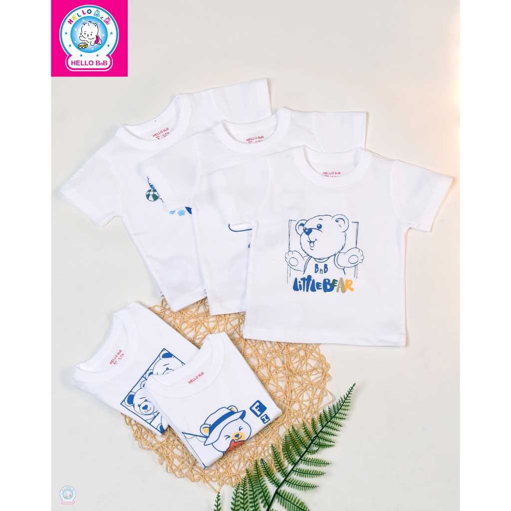 เสื้อคอปกแขนสั้น AL0009 (พิมพ์ลายสุ่ม) - HELLO BnB