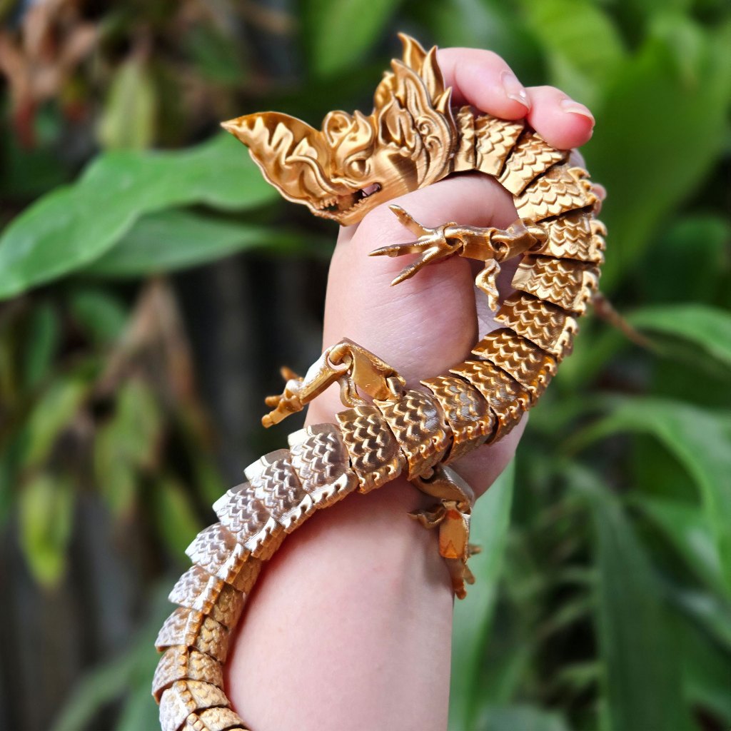 Thoi Ly DRAGON โมเดล 3 มิติ มังกรเวียดนามข้อโค้ง 35ซม