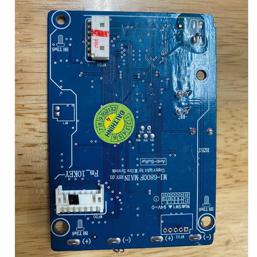 HAFELE ล็อคอิเล็กทรอนิกส์ MODEL EL9000 - ส่วนประกอบบอร์ดหลัง