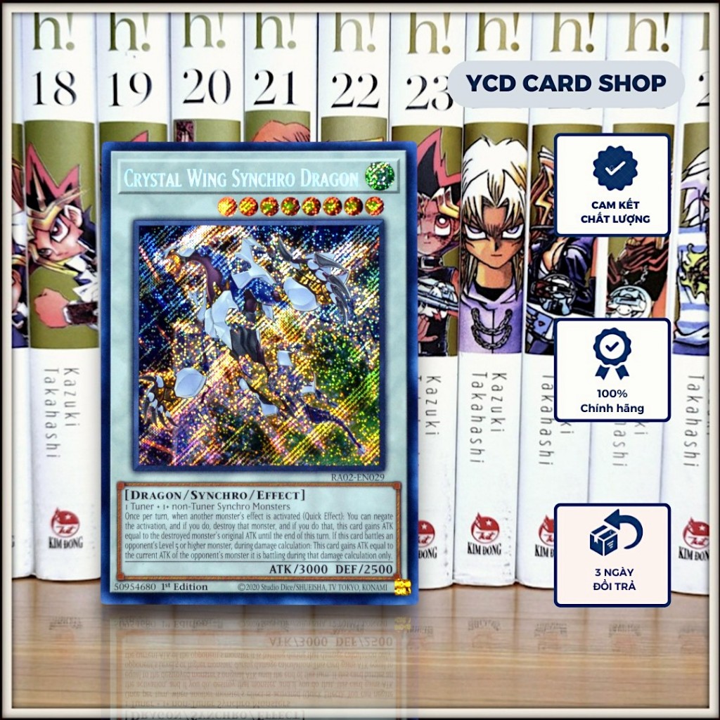 [YCDcardgame] การ์ด Yugioh ของแท้ Crystal Wing Synchro Dragon -Secret Rare [Synchro]