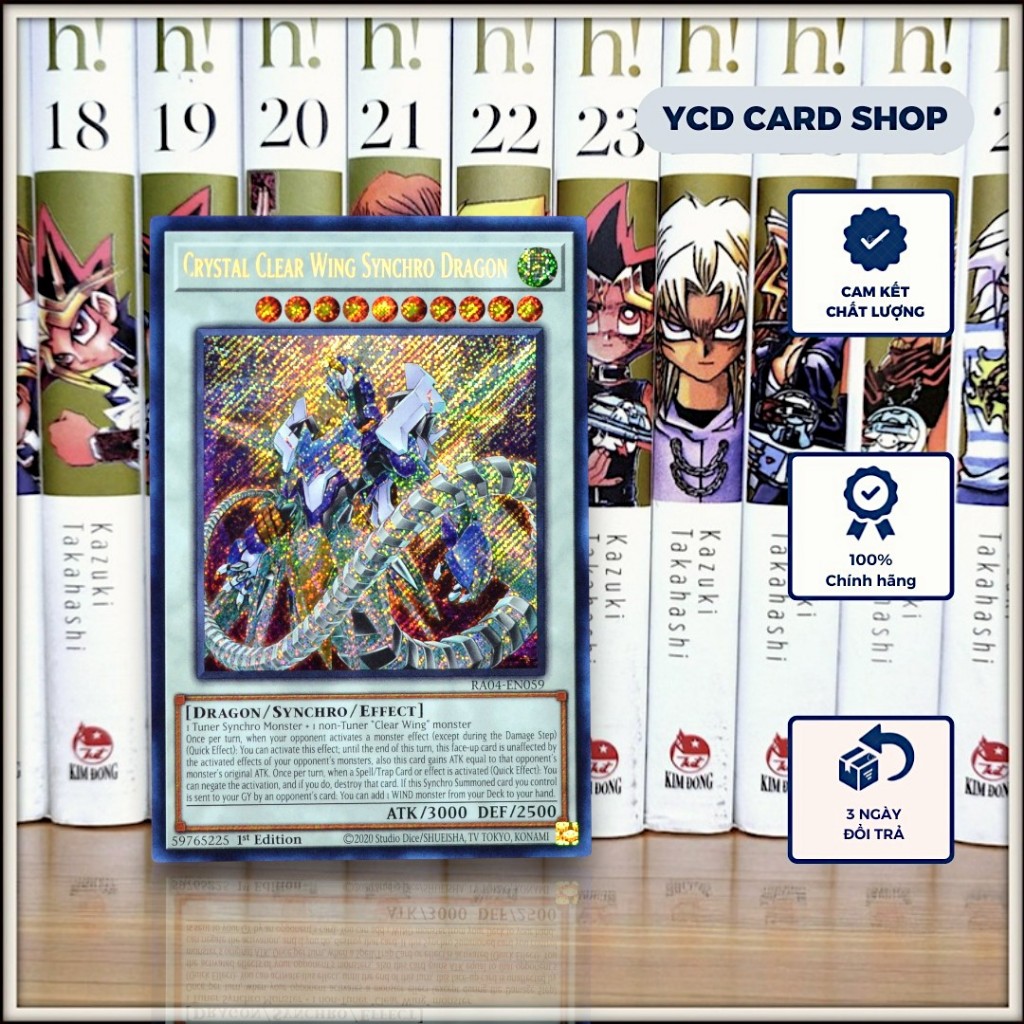 [YCDcardgame] การ์ด yugioh ของแท้ Crystal Clear Wing Synchro Dragon - Secret Rare [Synchro]