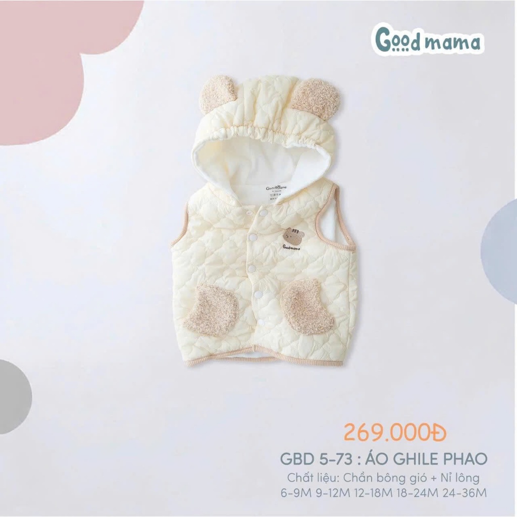 T82- GBD 5-73 เสื้อกั๊กปักเป้าสําหรับเด็กทารกผู้หญิง 6-36 เดือน Hanhung