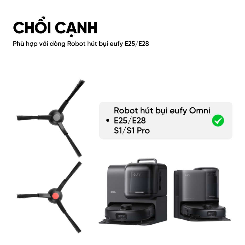 Eufy E25/E28/S1/S1 Pro Robot Vacuum Cleaner Side Brush - อุปกรณ์เสริมของแท้