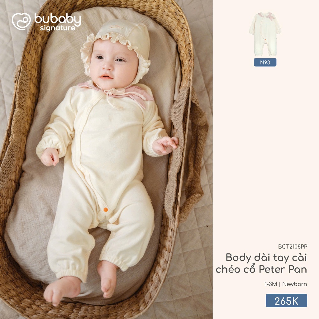 Bu ชุดบอดี้สูทเด็กแขนยาว Bubaby หลายรุ่นสําหรับเด็กชายและเด็กหญิง 1M 3M 6M