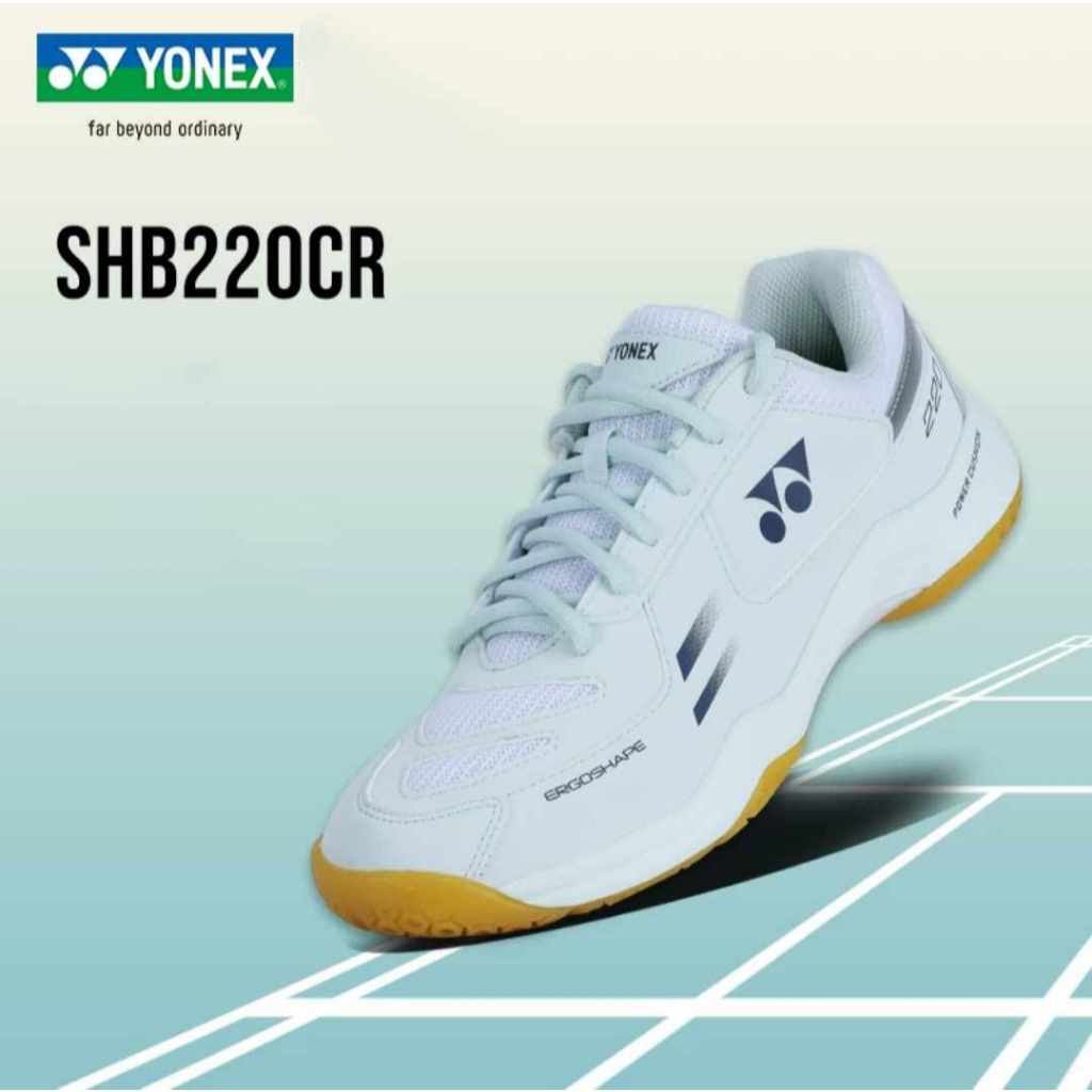 รองเท้าแบดมินตัน Yonex SHB 220 ของแท้ สีขาว โลโก้สีกรมท่า