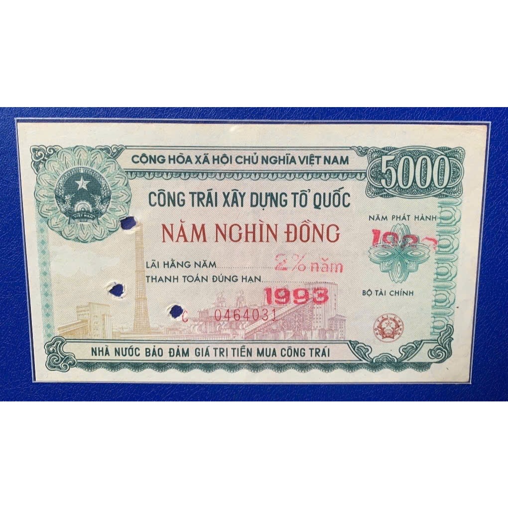 รวบรวมแผ่นเก่า 1 แผ่น คอง Qua สร้างระดับชาติ 5 พัน VND - กระดาษโบราณ