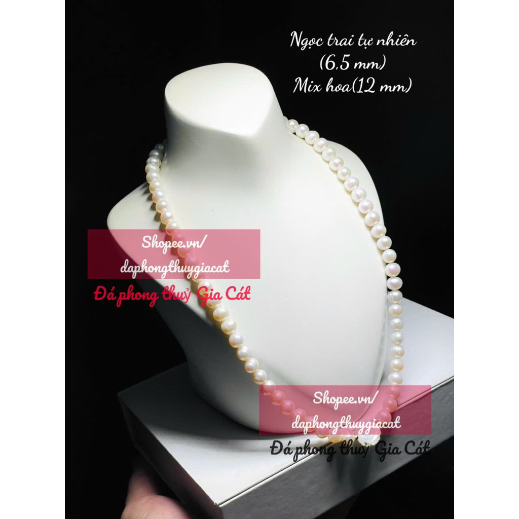 สร้อยข้อมือแอปริคอท Tu Nhien Mix Charm ขนาด 6.5 มม. สินค้าตรวจสอบ Svip