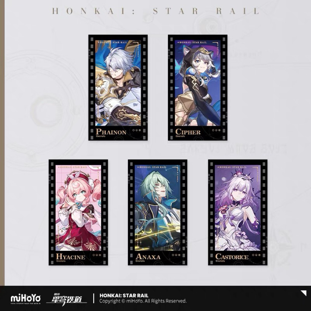 DanHeng/Argenti/Sunday/Mydei/Kafka/Ratio การ์ดฟิล์มจําลอง Honkai Star Rail อย่างเป็นทางการ