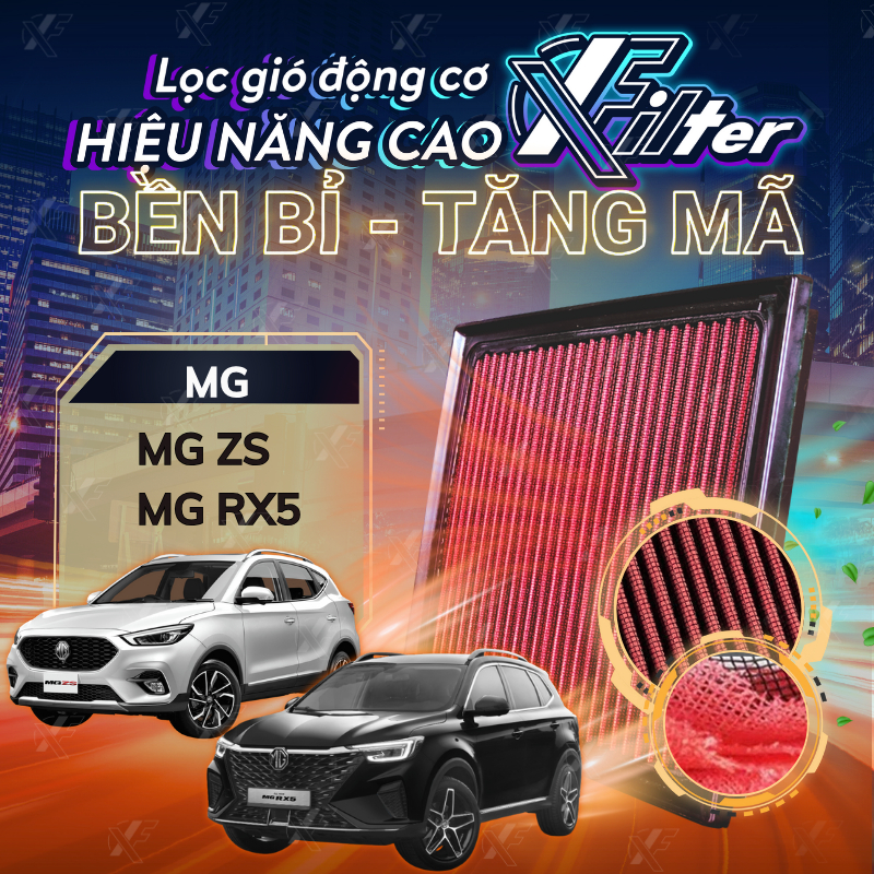 ไส้กรองอากาศเครื่องยนต์ MG ZS/ RX5 กรองอากาศเครื่องยนต์ Xfilter กรองเครื่องยนต์ MG คุณภาพสูง เพิ่มโค