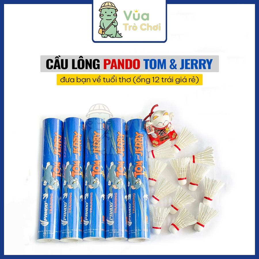 [Pando] Pando Tom Jerry Badminton Tube Blue Tom Red Tom 12 ลูกแบดมินตันสําหรับฝึกซ้อมและการแข่งขัน