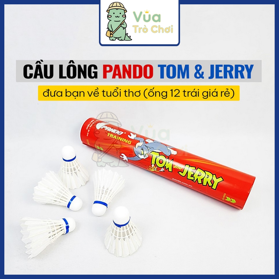 [Pando] Pando Tom Jerry Badminton Tube Blue Tom Red Tom 12 ลูกแบดมินตันสําหรับฝึกซ้อมและการแข่งขัน