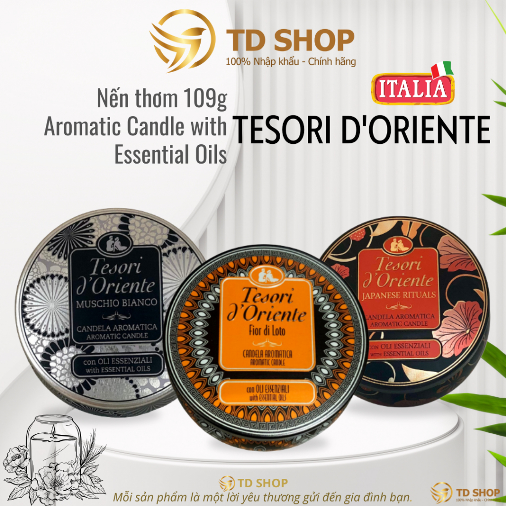 [นําเข้าอิตาลี] Tesori dOriente พร้อมน้ํามันหอมระเหย รุ่นมินิ 109g -TD Shop