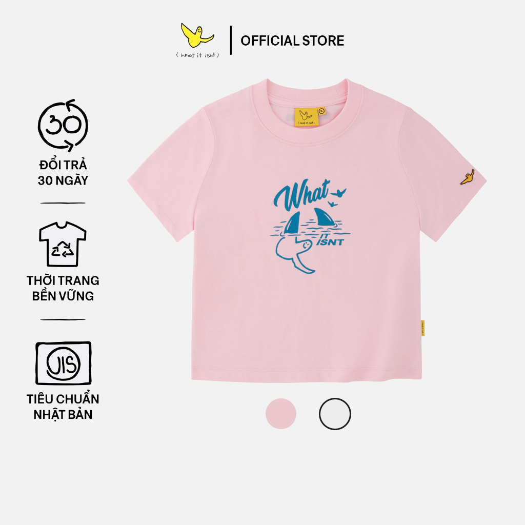 Wii Cotton Angel Shark Crop Top - isNt