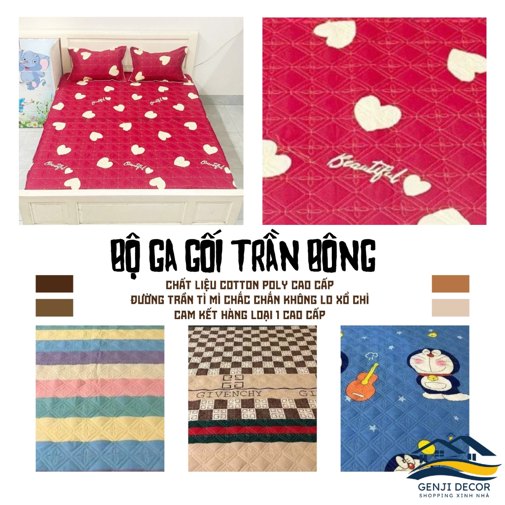 GENJI DECOR 01 ผ้าปูที่นอนผ้าฝ้าย - แผ่นพื้นโพลีคอตตอนทุกขนาด m6 m8 2m2