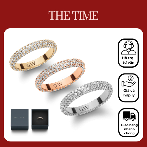 แหวน Daniel Wellington - DW Pavé Crystal Gold ring แหวนสแตนเลส