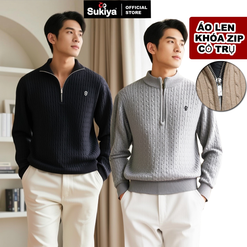 SUKIYA เสื้อสเวตเตอร์คอปกซิป Unisex กระต่ายขนนุ่ม Anti-Cold Keep Warm AL113