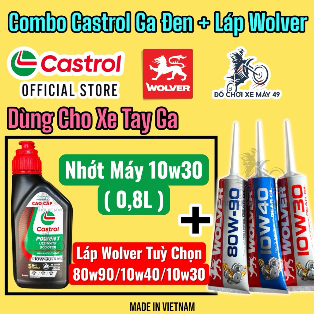 [MH] ( Castrol BLACK Gas 10W30 + WOLVER LEAF) - ของแท้เสริม 80w90/10w40/10w30 >>>>