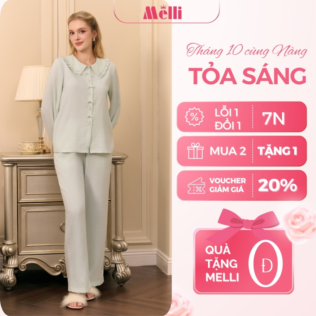 ชุดนอนสตรีแขนยาวฤดูใบไม้ร่วงฤดูหนาวคุณภาพสูงพร้อมคอปกนัวเนียน่ารักชุดนอนฤดูใบไม้ร่วง-ฤดูหนาวสไตล์เลด