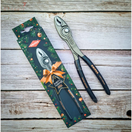 Limited Edition 2025 - KNIPEX TwinGrip คีม 82 01 200 S02 สกรูสนิมเปิด Ø 4-22mm ด้ามจับสีดํา