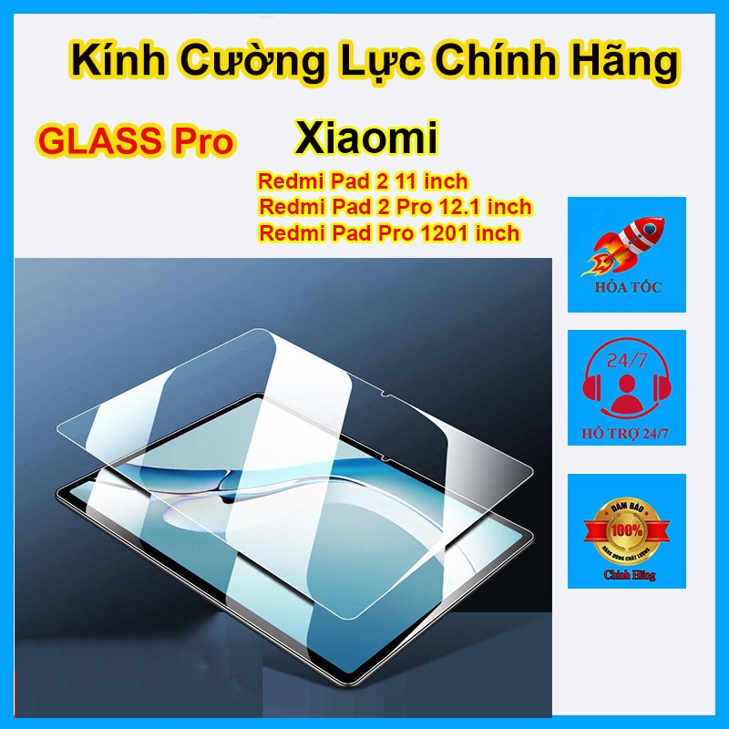 กระจกนิรภัยสําหรับ Xiaomi Redmi Pad 2, Pad 2 Pro, Redmi Pad Pro 12.1 – ของแท้ GLASS PRO กันรอยขีดข่ว