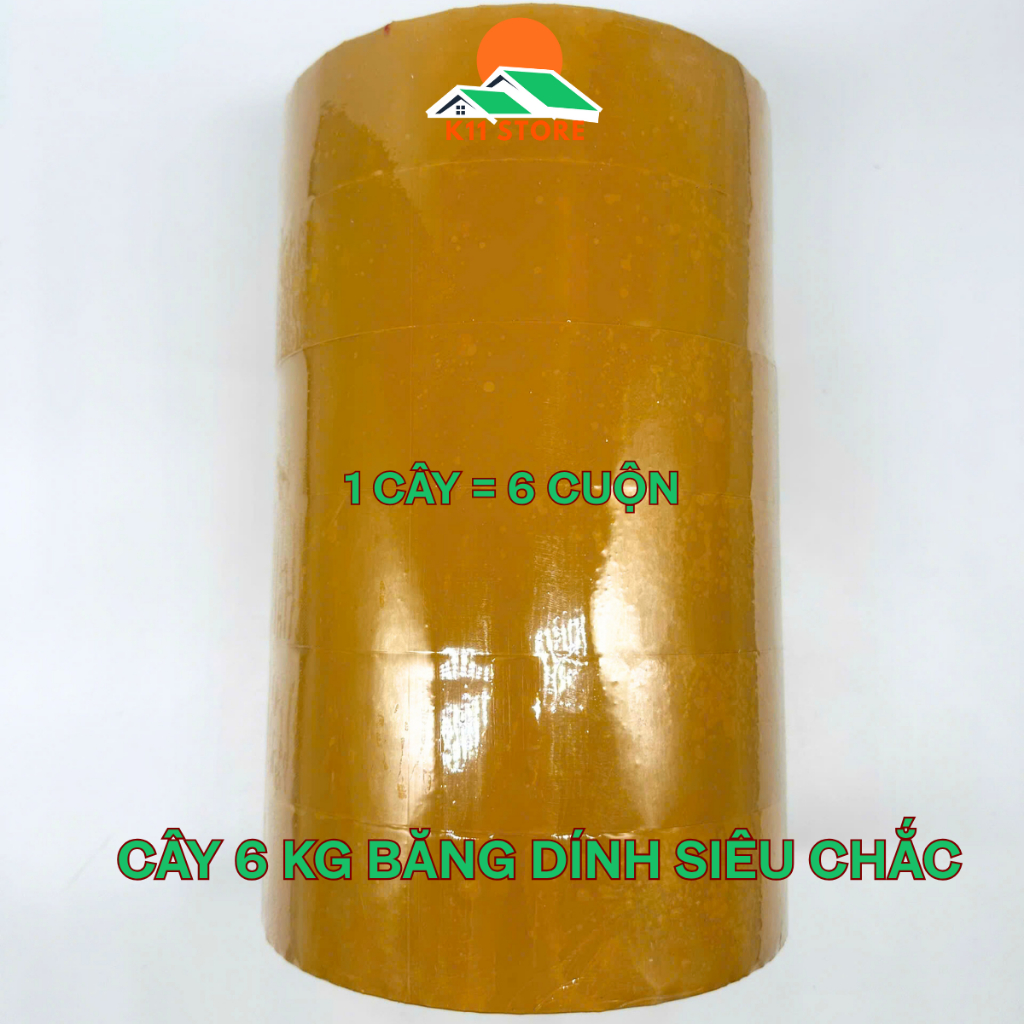 COMBO 6 ม้วน - 6KG ADHESIVE TAPE - 6 ม้วน SUPER STICKY, SUPER SAVING!