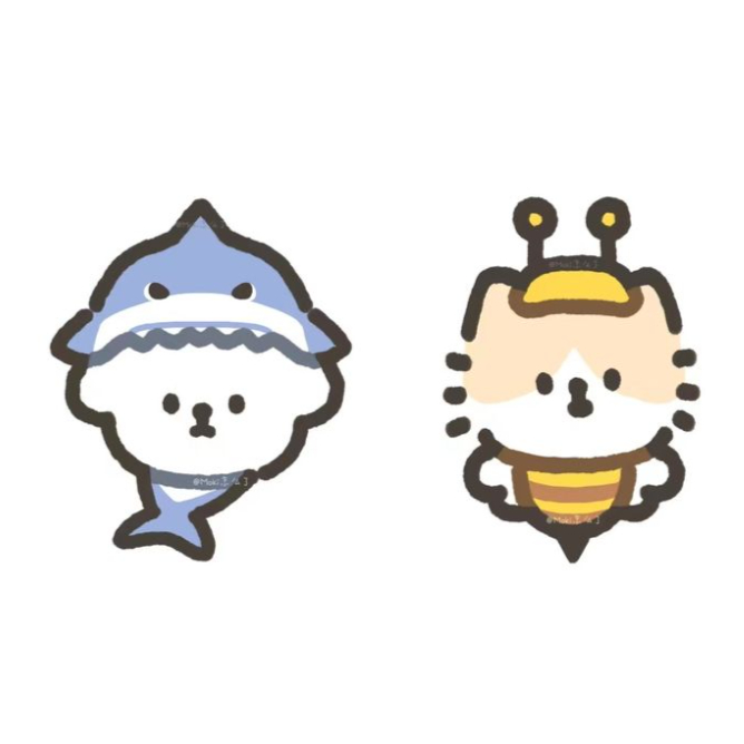 พวงกุญแจ " Baby Shark & Baby Bee 🦈🐝 "
