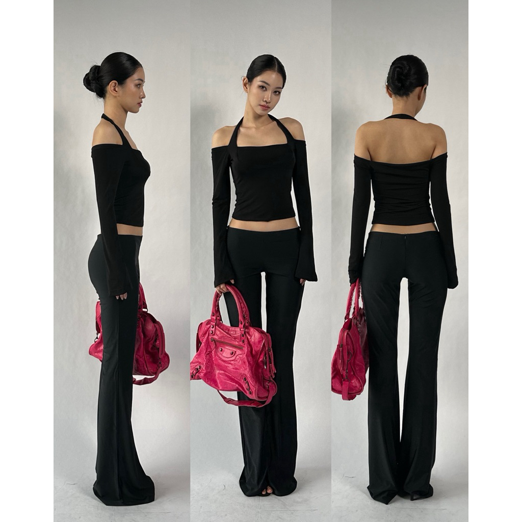 เสื้อปาดไหล่คล้องคอแขนบาน - Vietanhsng - A51