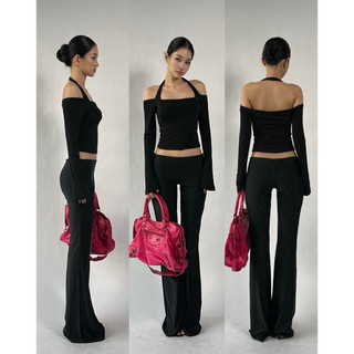 Off-the-shoulder shirt with halter neck and flared sleeves - Vietanhsng - A51