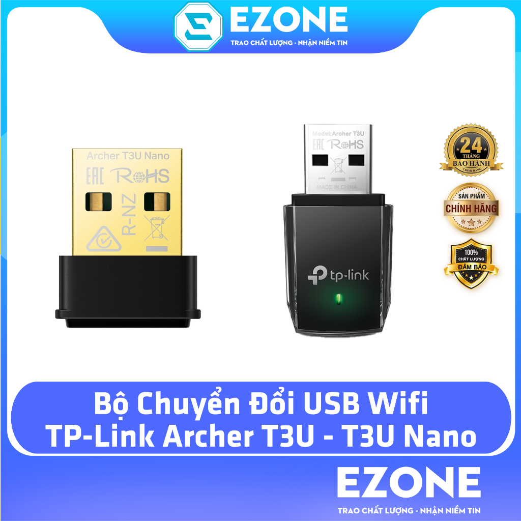 TP-Link Archer T3U / T3U Nano AC 1300Mpbs อะแดปเตอร์ USB Wifi