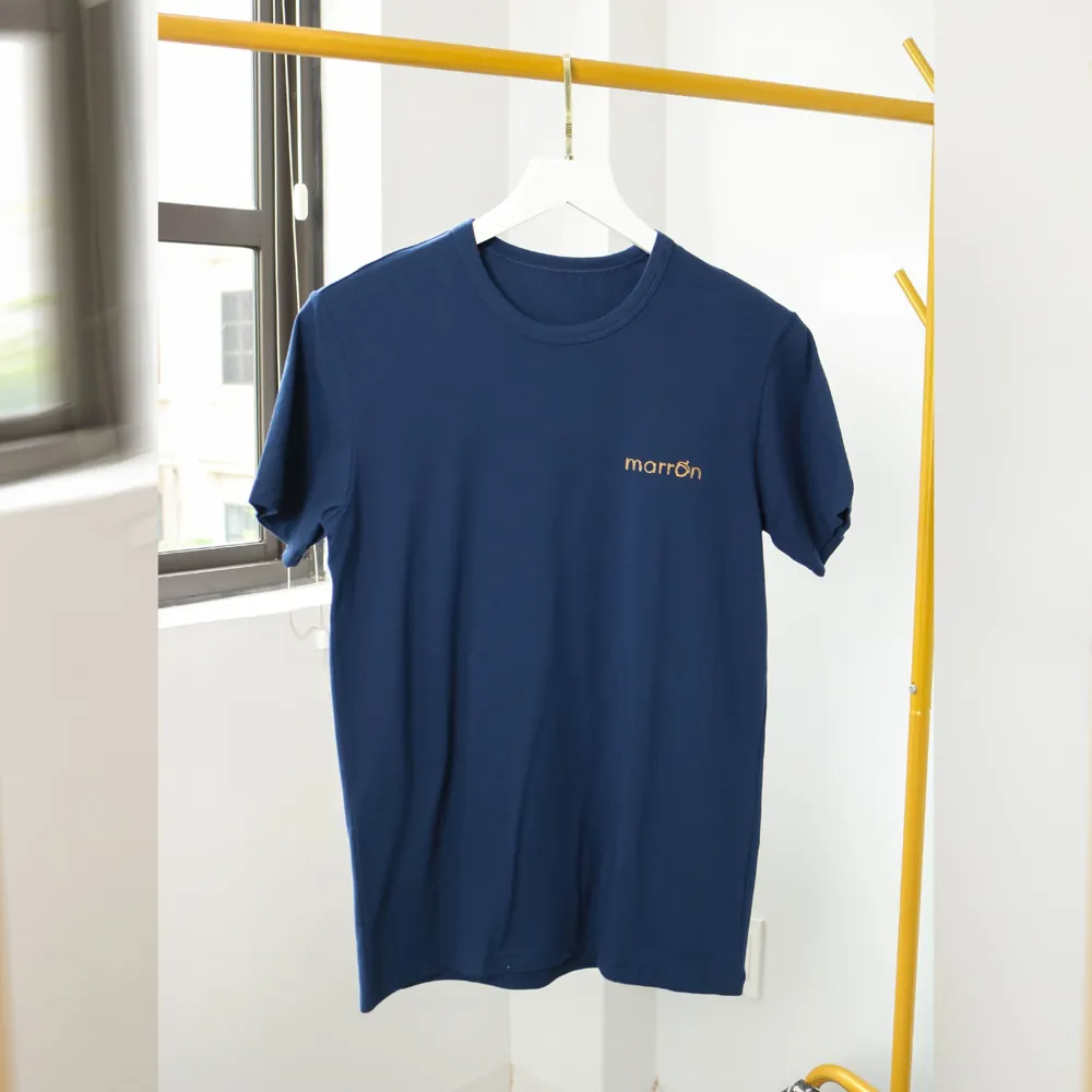 เสื้อยืด ไม่จํากัดเพศ คอกลมแขนสั้นผ้าคอตตอนนิ่มโปร่งสบาย | MARRON SU-001