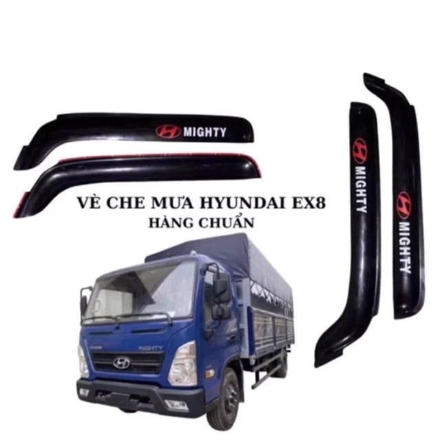 ผ้าคลุมกันฝนรถบรรทุกพลาสติก Hyundai New Mighty EX8 Euro 4 (ราคา 1 คู่)