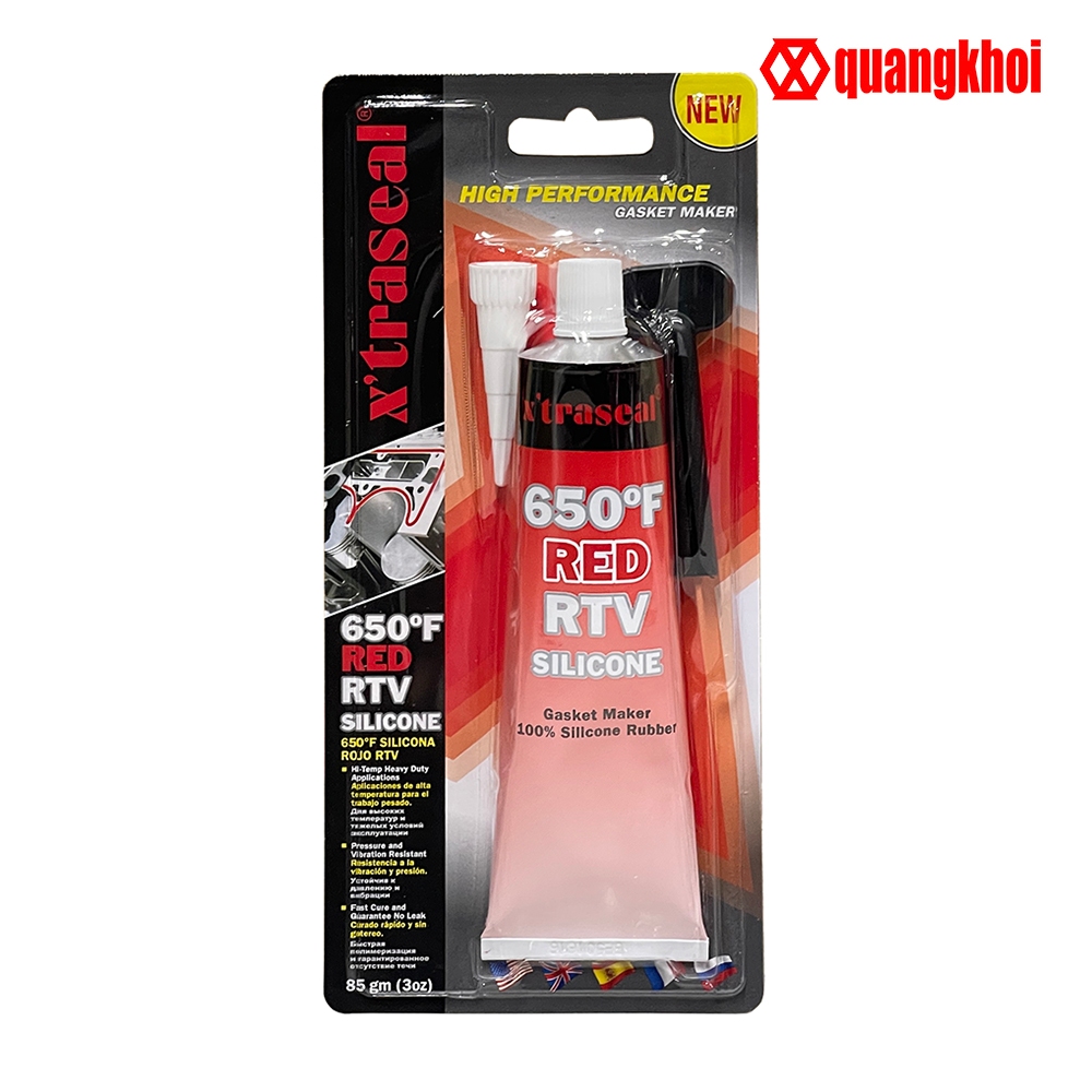 Xtraseal 650F สีแดง RTV ซิลิโคนยาแนวทดแทน 85gr