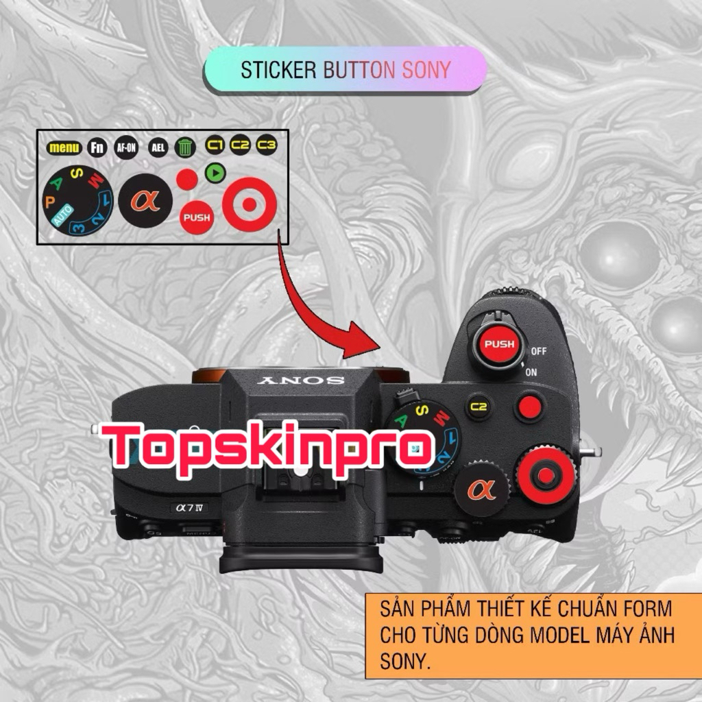 Sony, Sony A73, Sony A7R3, สติ๊กเกอร์วงแหวนโหมดกล้อง Sony A74...