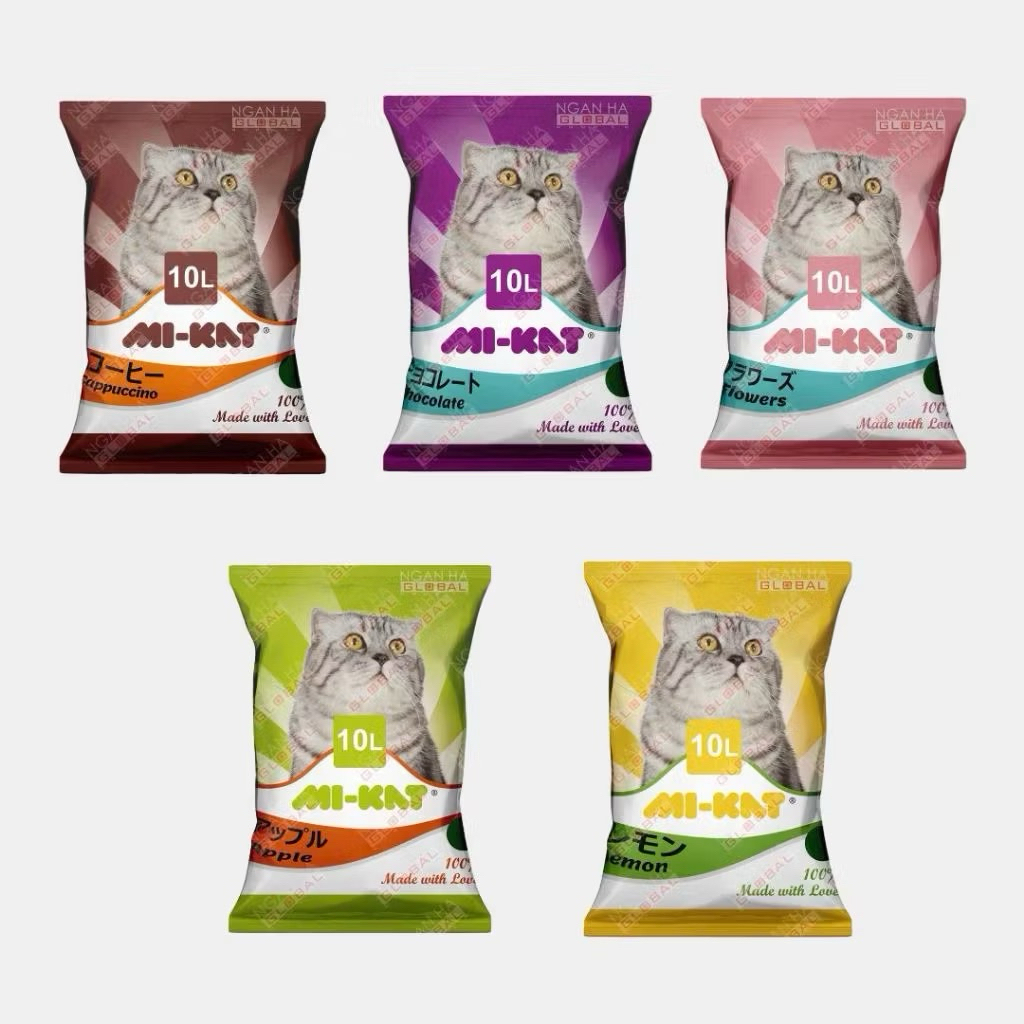[แมวมิน] ทรายแมว MIKAT 10L กลิ่นเต็ม - ทรายแมวมิน 10L