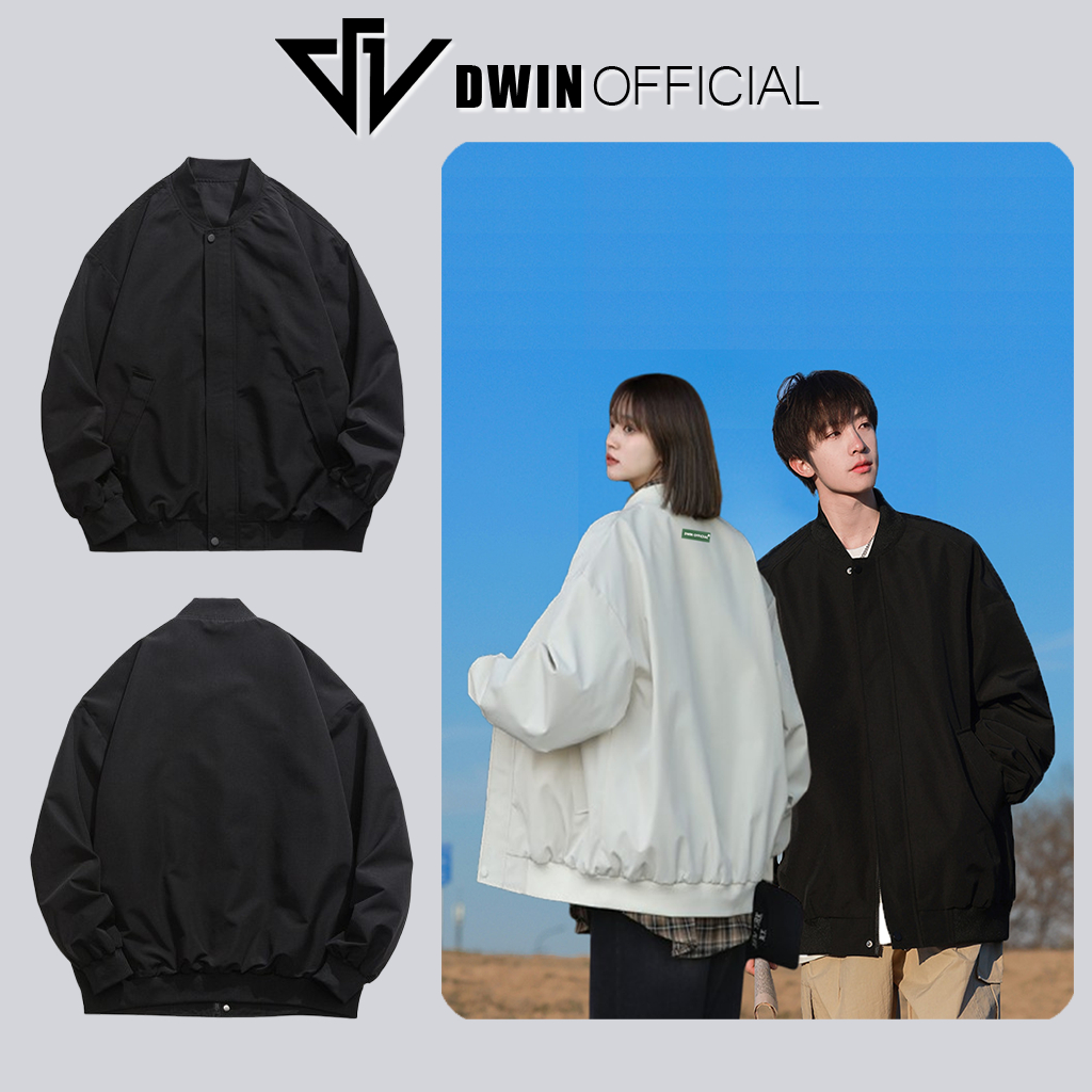 DWIN เสื้อแจ็คเก็ตเสื้อกันลมแบรนด์ท้องถิ่นสําหรับผู้ชายและผู้หญิงพร้อมผ้าร่มชูชีพ unisex 2 ชั้น รูปแ