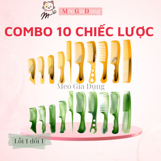 Set 10 lược chải răng thưa, răng nhỏ tiện lợi - Lược cắt tóc, chải đầu