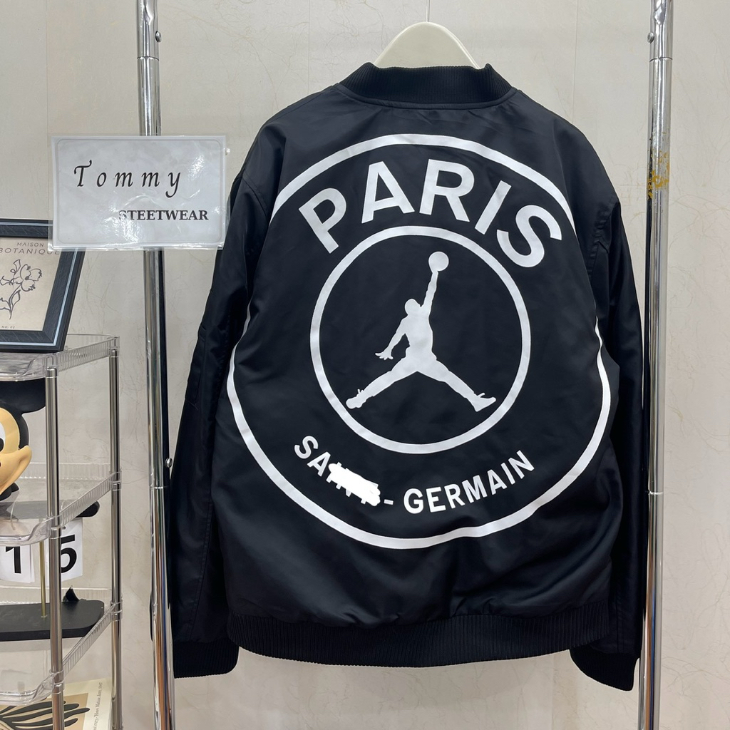 [คุณภาพสูง] - J0rdan German Paris Bomber Jacket ลายวงกลมด้านหลัง - สินค้าคุณภาพสูง
