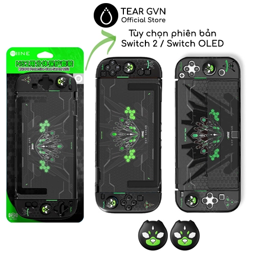 Pokemon Legends ZA Patterned IINE เคสแข็งป้องกันและฝาครอบปุ่มสําหรับ Nintendo Switch 2 / OLED Switch