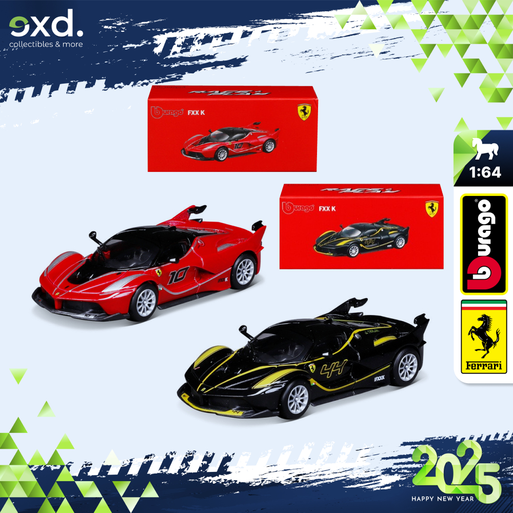 [รุ่นใหม่และในสต็อก] Bburago Ferrari FXX.K 1/64 | โมเดลรถจําลองโลหะผสมล้อยางแท้
