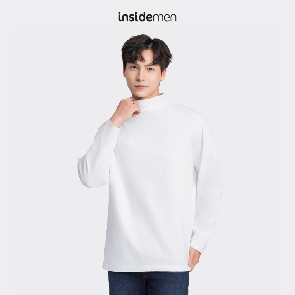 Insidemen x Aristino เสื้อยืดเก็บอุณหภูมิคอเต่า 3 ซม. ผู้ชาย เนื้อผ้าฝ้ายนุ่ม ILT020W3