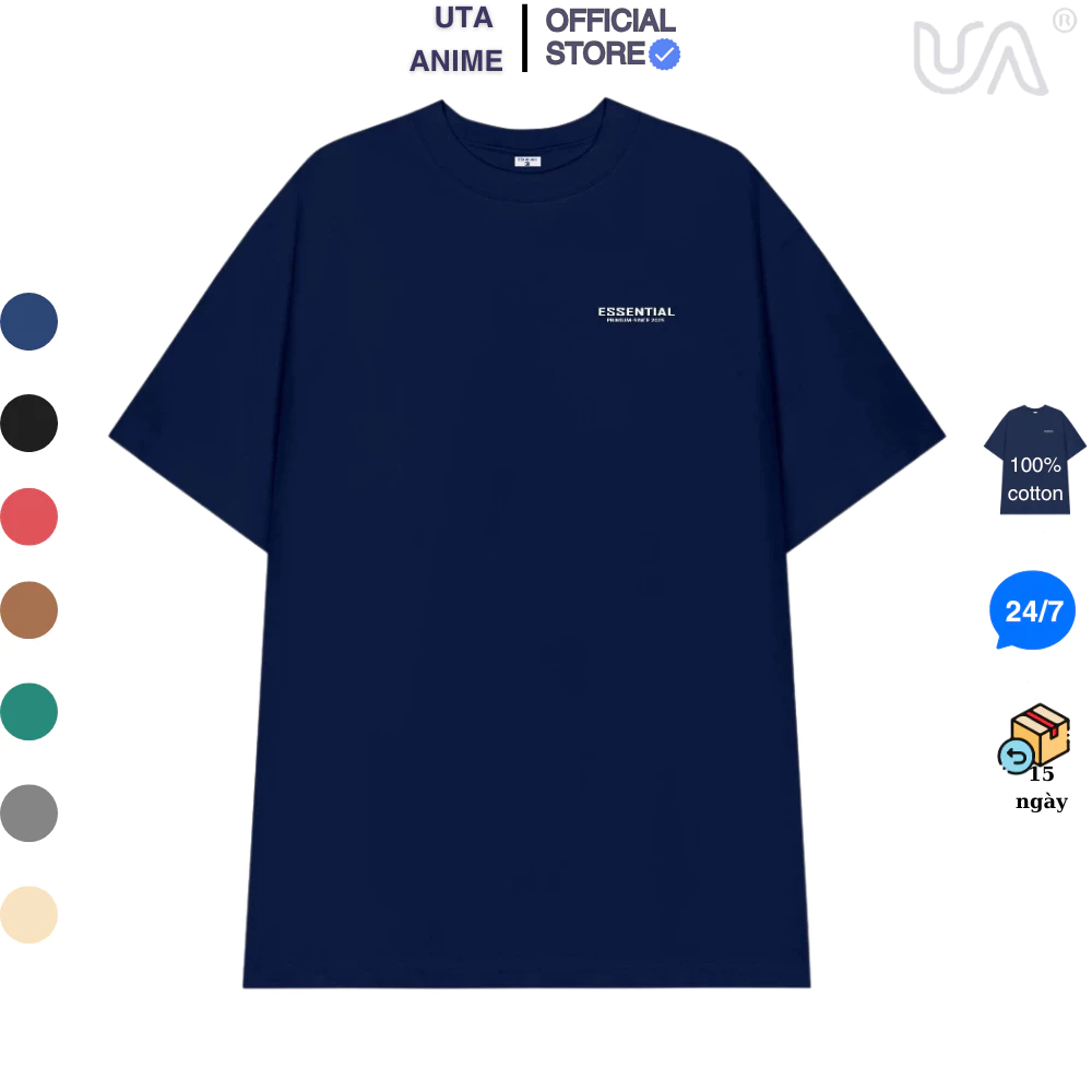 เสื้อยืด UTA แบรนด์ท้องถิ่น เสื้อยืดแฟชั่น unisex ovssie uta อะนิเมะตั้งแต่ปี 2025