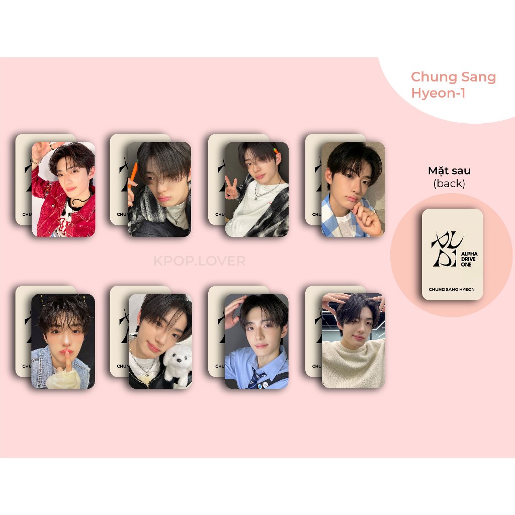 SET OF 8 CORNERED CARD Chung Sang Hyeon - ALD1 (Alpha Drive One)