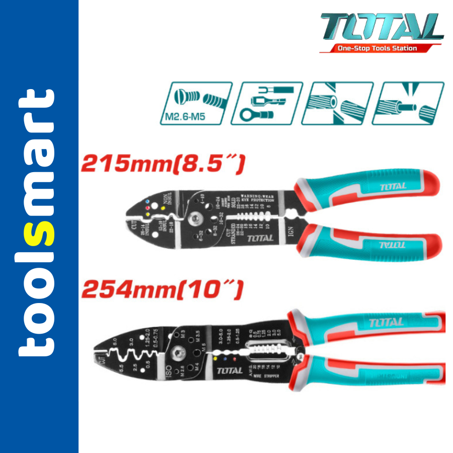 เครื่องปอกสายไฟ 8.5" 10" TOTAL THT15851 - THT15101 เครื่องตัดสายไฟ เครื่องปอกสายไฟ (เครื่องมือ)