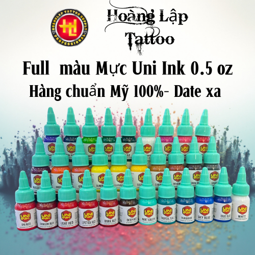 ️ ขวด 15 มล. ของแท้ UNI INK USA Tattoo INK - เรียบ ติดทนนาน วีแกน INK