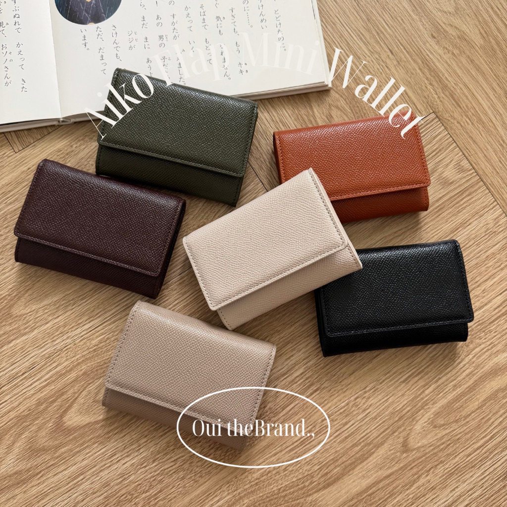 [ Lucky Charm Gift ] Aiko Mini Flap Wallet - AIKO Compact Mini Folding Wallet ( Ouithebrand )