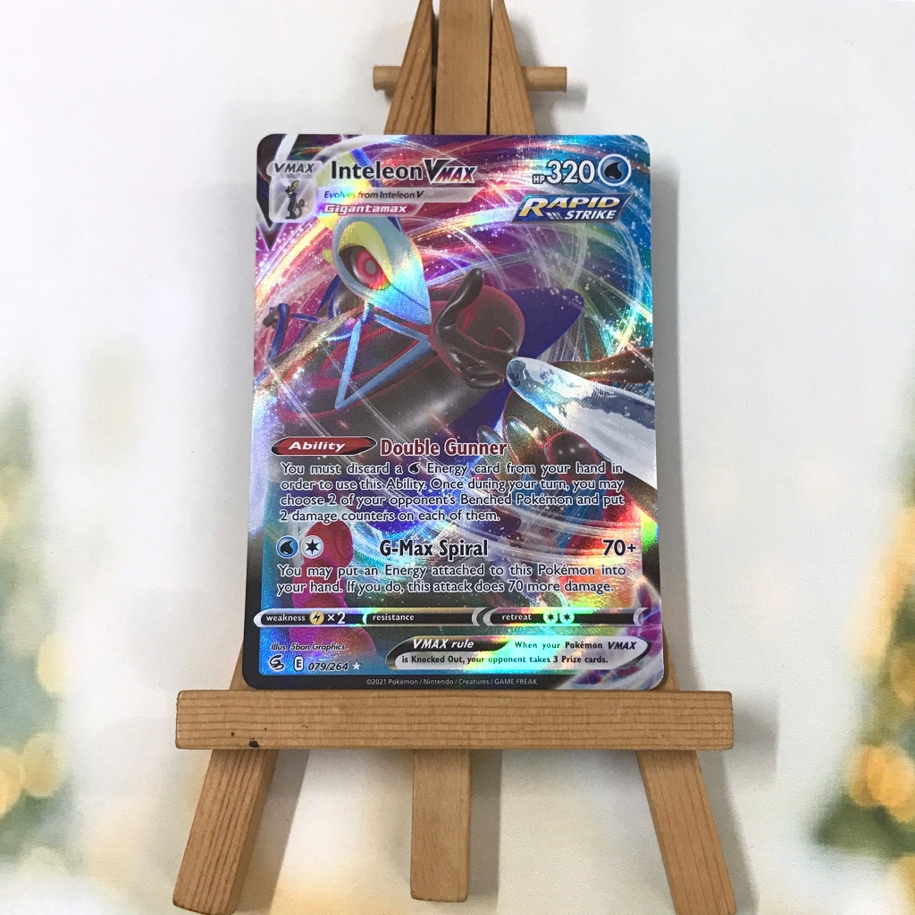 Pokemon Inteleon VMAX 079/264 - การ์ดภาษาอังกฤษ Fusion Strike Ultra Rare