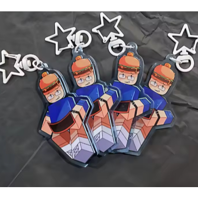 Forsaken 007n7 พวงกุญแจอะคริลิค จี้ตัวการ์ตูนสุดน่ารักจากเกม