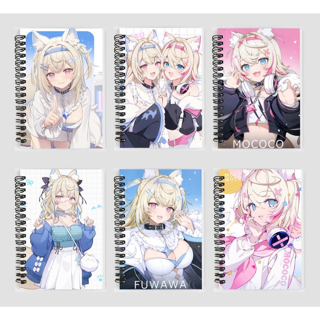 A5 A6 สมุดโน๊ตพิมพ์ลาย Hololive Fuwawa Abyssgard mococo หมอนสี่เหลี่ยมหลายแบบ